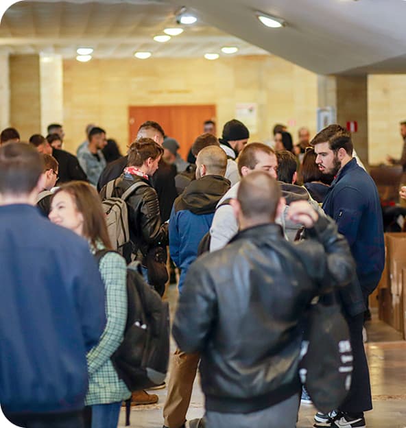 Conference floor between talks
